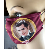 Handsewn Face Cover with Filter Pocket, Bendable Nose Wire, and Adjustable Elastic - Gone With The Wind - Scarlett & Rhett II - 5 Sizes
