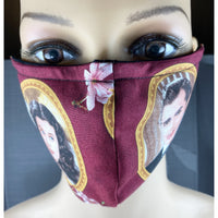 Handsewn Face Cover with Filter Pocket, Bendable Nose Wire, and Adjustable Elastic - Gone With The Wind - Scarlett & Rhett II - 5 Sizes