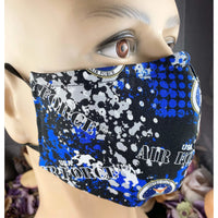 Handsewn Face Cover with Filter Pocket and Bendable Nose Wire - U.S. Air Force Camo - 5 Sizes