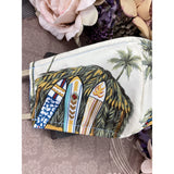 Handsewn Face Cover with Filter Pocket, Bendable Nose Wire, & Adjustable Elastic -  Surfboards Palm Trees Tiki Huts - 5 Sizes