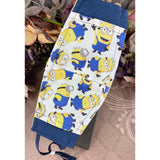 Handsewn Face Cover with Filter Pocket and Bendable Nose Wire - Minions - 5 Sizes