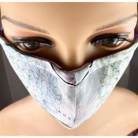 Handsewn Face Cover with Filter Pocket, Bendable Nose Wire, & Adjustable Elastic - Hydrangea Flowers - 5 Sizes