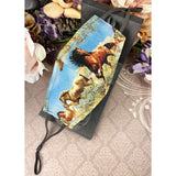 Handsewn Face Cover with Filter Pocket, Bendable Nose Wire, & Adjustable Elastic - Wild Horses - 5 Sizes