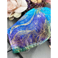 Handsewn Face Cover with Filter Pocket, Bendable Nose Wire, and Adjustable Elastic - Cool Golden Breeze - 5 Sizes