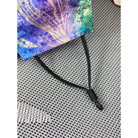 Handsewn Face Cover with Filter Pocket, Bendable Nose Wire, and Adjustable Elastic - Cool Golden Breeze - 5 Sizes