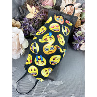 Handsewn Face Cover with Filter Pocket & Bendable Nose Wire - Emoji Faces - 5 Sizes
