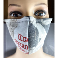 Handsewn Face Cover with Filter Pocket, Bendable Nose Wire, & Adjustable Elastic - Marilyn Monroe Design II - 5 Sizes