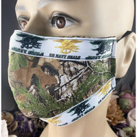 Handsewn Face Cover With Filter Pocket Bendable Nose Wire - United States Navy Seals - 5 Sizes