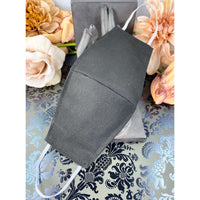 Handsewn Face Cover with Filter Pocket and Bendable Nose Wire - Black - 5 Sizes