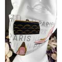 Handsewn Face Cover with Filter Pocket and Bendable Nose Wire - Paris & Fashion - 5 Sizes