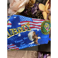 Handsewn Face Cover with Filter Pocket, Bendable Nose Wire, & Adjustable Elastic - U.S. Army Themed Fabric  - 5 Sizes