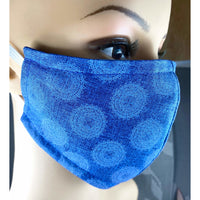 Handsewn Face Cover with Filter Pocket & Bendable Nose Wire - Deco Nature - 5 Sizes