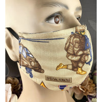 Handsewn Face Cover with Filter Pocket, Bendable Nose Wire, & Adjustable Elastic - U.S. Army Special Forces  - 5 Sizes