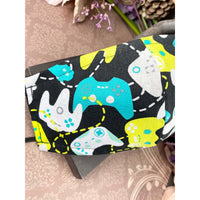 Handsewn Face Cover with Filter Pocket,  Bendable Nose Wire, & Adjustable Elastic - Game Controller - 5 Sizes
