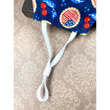 Handsewn Face Cover with Filter Pocket,  Bendable Nose Wire, & Adjustable Elastic - American Cherry Pie - 5 Sizes