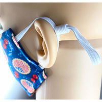 Handsewn Face Cover with Filter Pocket,  Bendable Nose Wire, & Adjustable Elastic - American Cherry Pie - 5 Sizes