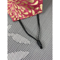 Handsewn Face Cover with Filter Pocket, Bendable Nose Wire, and Adjustable Elastic - Rosa Golden Splash - 4 Sizes