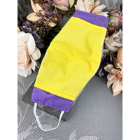 Handsewn Face Cover with Filter Pocket and Bendable Nose Wire - Basketball Team Themed Ribbon - 5 Sizes