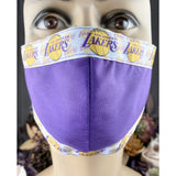 Handsewn Face Cover with Filter Pocket and Bendable Nose Wire - Basketball Team Themed Ribbon - 5 Sizes