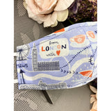 Handsewn Face Cover with Filter Pocket & Bendable Nose Wire - London Tourist - 5 Sizes