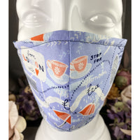 Handsewn Face Cover with Filter Pocket & Bendable Nose Wire - London Tourist - 5 Sizes