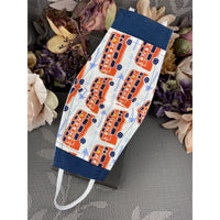 Handsewn Face Cover with Filter Pocket & Bendable Nose Wire - London Tourist - 5 Sizes