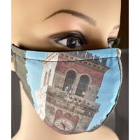 Handsewn Face Cover with Filter Pocket & Bendable Nose Wire - Aviano Italy - 5 Sizes