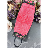 Handsewn Face Cover with Filter Pocket and Bendable Nose Wire - Roses - 5 Sizes