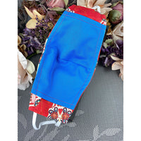 Handsewn Face Cover with Filter Pocket & Bendable Nose Wire - Folkloric Skulls Red - 5 Sizes