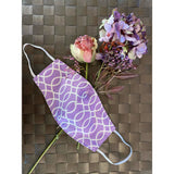 Handsewn Face Cover with Filter Pocket and Bendable Nose Wire - Lavender - 5 Sizes