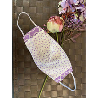 Handsewn Face Cover with Filter Pocket and Bendable Nose Wire - Lavender - 5 Sizes