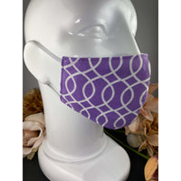 Handsewn Face Cover with Filter Pocket and Bendable Nose Wire - Lavender - 5 Sizes