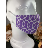 Handsewn Face Cover with Filter Pocket and Bendable Nose Wire - Lavender - 5 Sizes