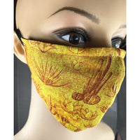 Handsewn Face Cover with Filter Pocket & Bendable Nose Wire - Golden Desert - 5 Sizes