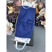 Handsewn Face Cover with Filter Pocket and Bendable Nose Wire - Heart USA - 4 Sizes