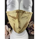 Handsewn Face Cover with Filter Pocket and Bendable Nose Wire - Yoga Poses - 5 Sizes