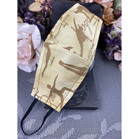 Handsewn Face Cover with Filter Pocket and Bendable Nose Wire - Yoga Poses - 5 Sizes