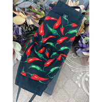 Handsewn Face Cover with Filter Pocket, Bendable Nose Wire, Adjustable Elastic, & Pre-Washed - Red Hot Chili Peppers - 5 Sizes