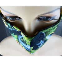 Handsewn Face Cover with Filter Pocket, Bendable Nose Wire, Adjustable Elastic, & Pre-Washed - Jungle Animals - 5 Sizes