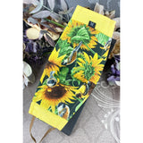 Handsewn Face Cover with Filter Pocket, Bendable Nose Wire, Adjustable Elastic, & Pre-Washed - Sunflowers and Birds - 5 Sizes