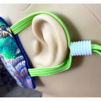 Handsewn Face Cover with Filter Pocket and Bendable Nose Wire - Dinosaurs  - 5 Sizes