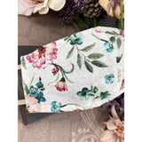 Handsewn Face Cover, Filter Pocket, Bendable Nose Wire, & Pre-Washed - Maroon Floral - 5 Sizes