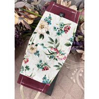 Handsewn Face Cover, Filter Pocket, Bendable Nose Wire, & Pre-Washed - Maroon Floral - 5 Sizes