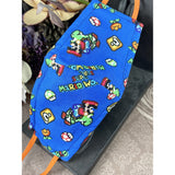 Handsewn Face Cover with Filter Pocket and Bendable Nose Wire - Super Mario World  - 5 Sizes