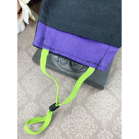 Handsewn and Machine-Embroidered Face Cover with Filter Pocket, Bendable Nose Wire, Adjustable Elastic - Spaceship and Alien - 5 Sizes