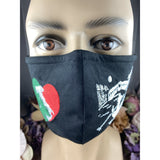 Handsewn and Machine-Embroidered Face Cover with Filter Pocket, Bendable Nose Wire, Adjustable Elastic - I Heart Italy & Venice - 5 Sizes