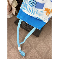 Handsewn Face Cover, Filter Pocket, Bendable Nose Wire, & Pre-Washed - Blue Cactus - 5 Sizes
