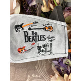 Handsewn and Machine-Embroidered Face Cover with Filter Pocket, Bendable Nose Wire, & Adjustable - Abbey Road - 5 Sizes