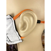Handsewn and Machine-Embroidered Face Cover with Filter Pocket, Bendable Nose Wire, & Adjustable - Abbey Road - 5 Sizes