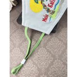 Handsewn and Machine-Embroidered Face Cover with Filter Pocket, Bendable Nose Wire, & Adjustable - Mele Kalikimaka  - 5 Sizes